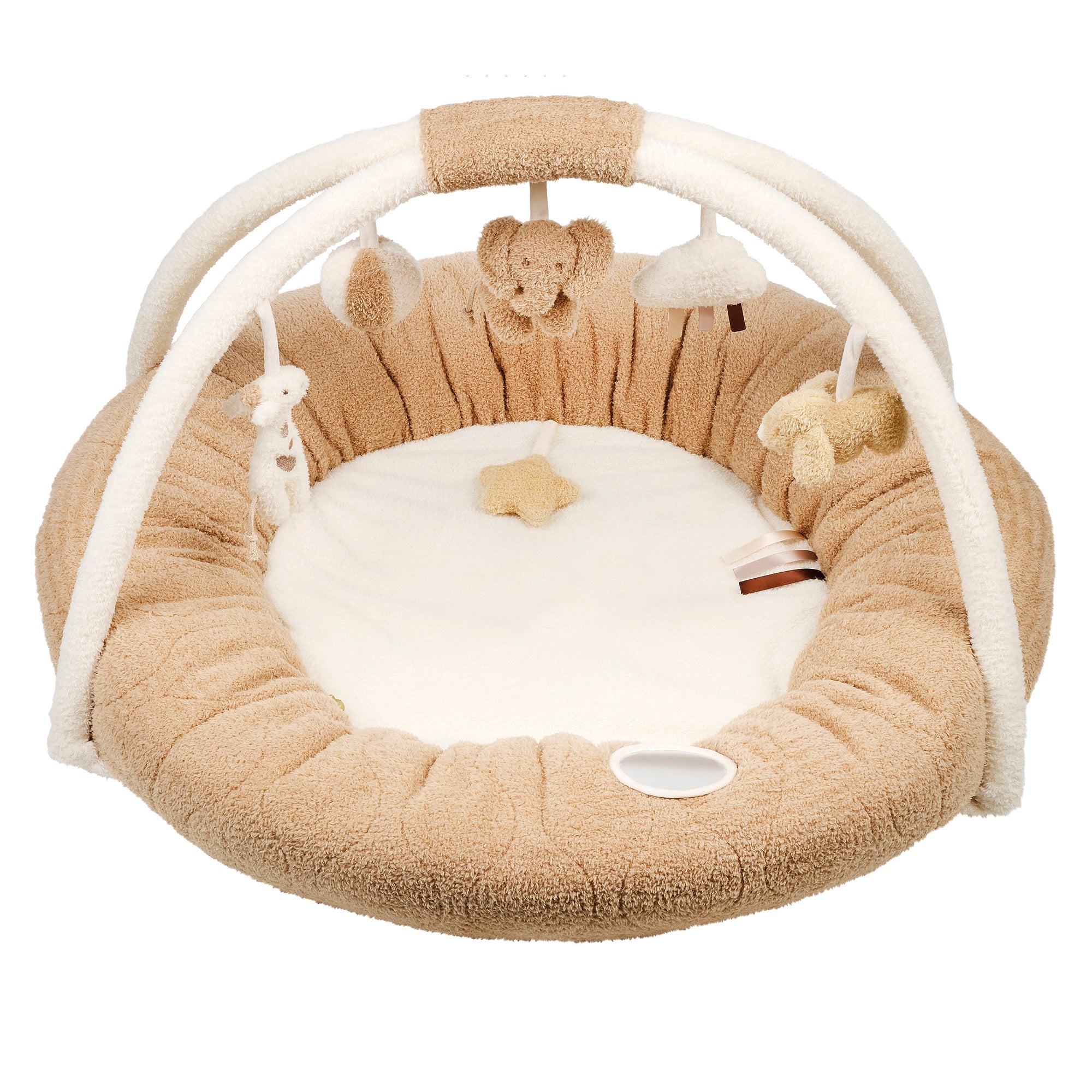 nattou-teddy-spielmatte-mit-spielbogen-baby-spieldecke-mit-rand image 1