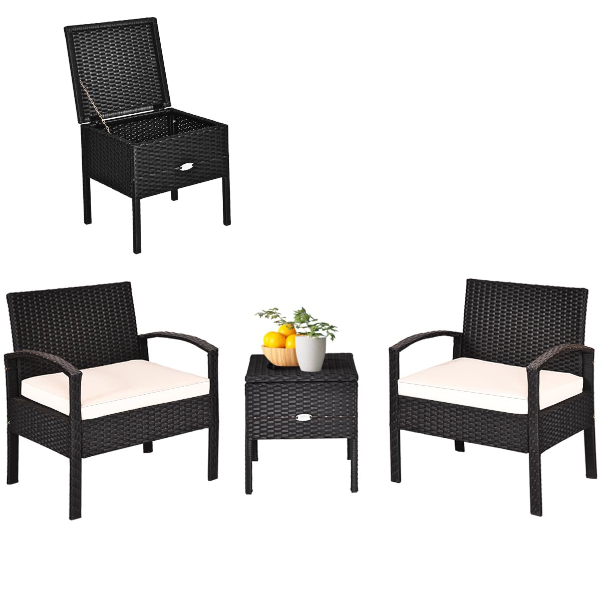 komfotteu-rattan-balkonset-3-tlg-mit-stauraum image 1