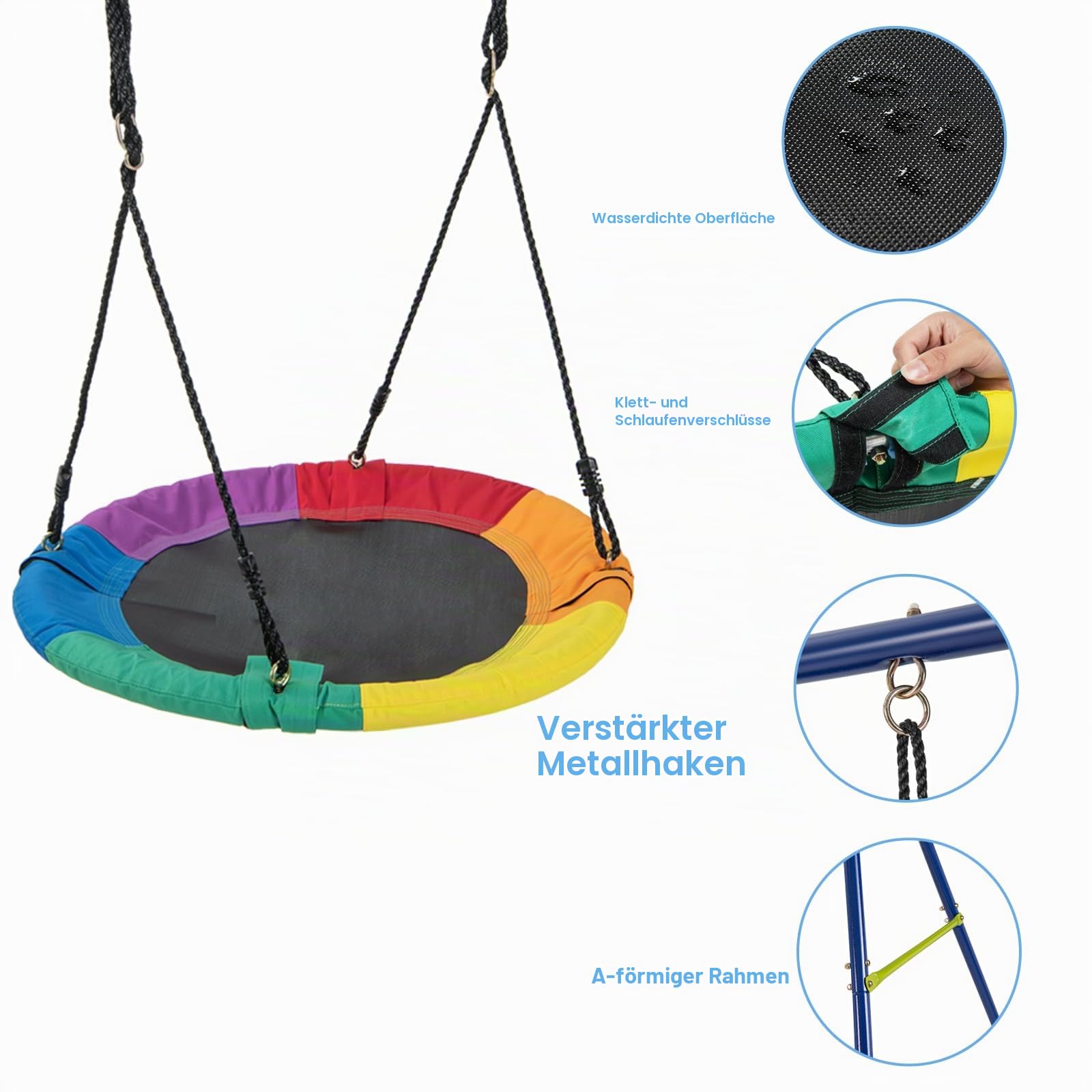 komfotteu-5-in-1-kinderschaukel-set-schaukelgestell-mit-2-schaukeln-rutsche-bask image 5