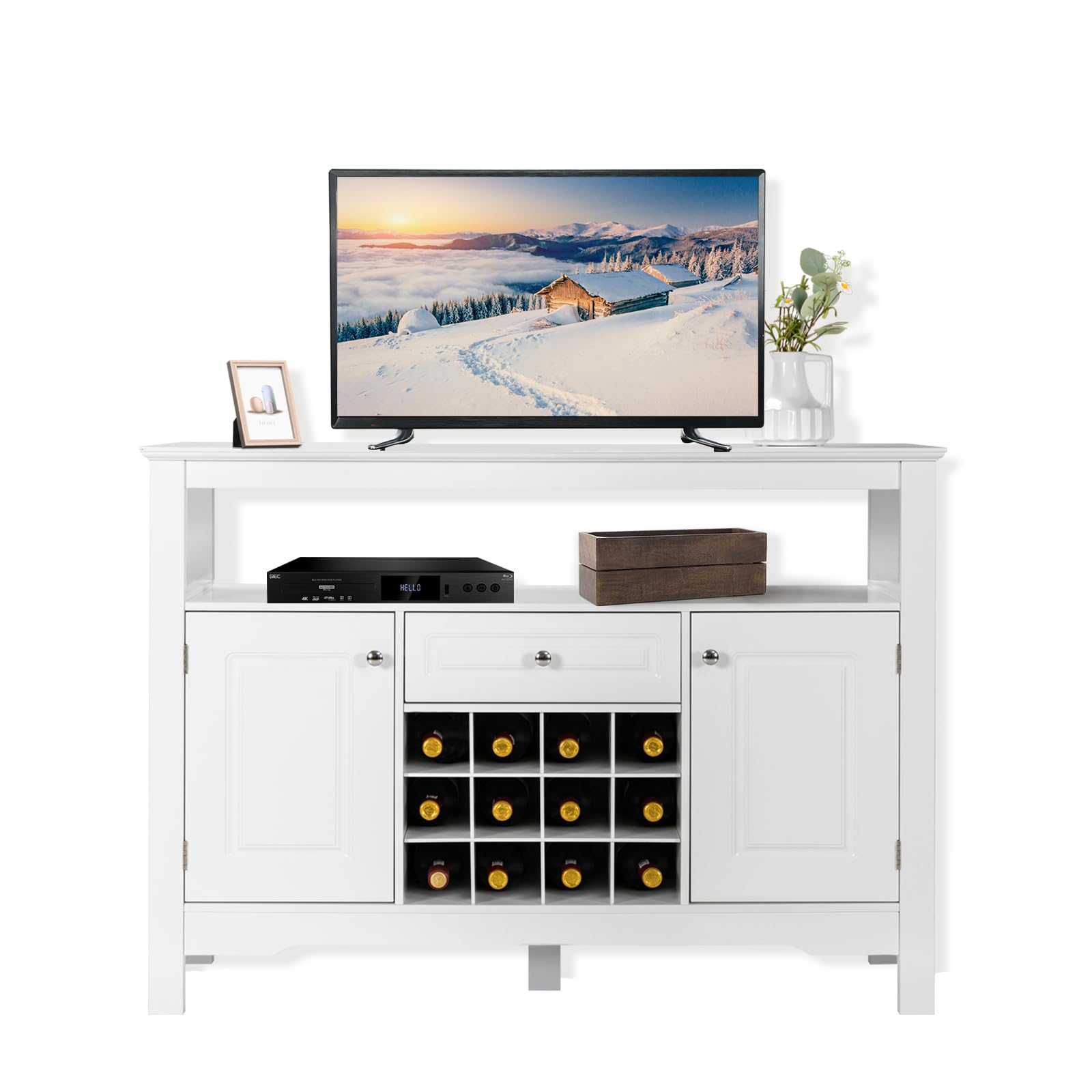komfotteu-sideboard-k-chenschrank-116x40x82cm-wei-mit-weinregal image 8