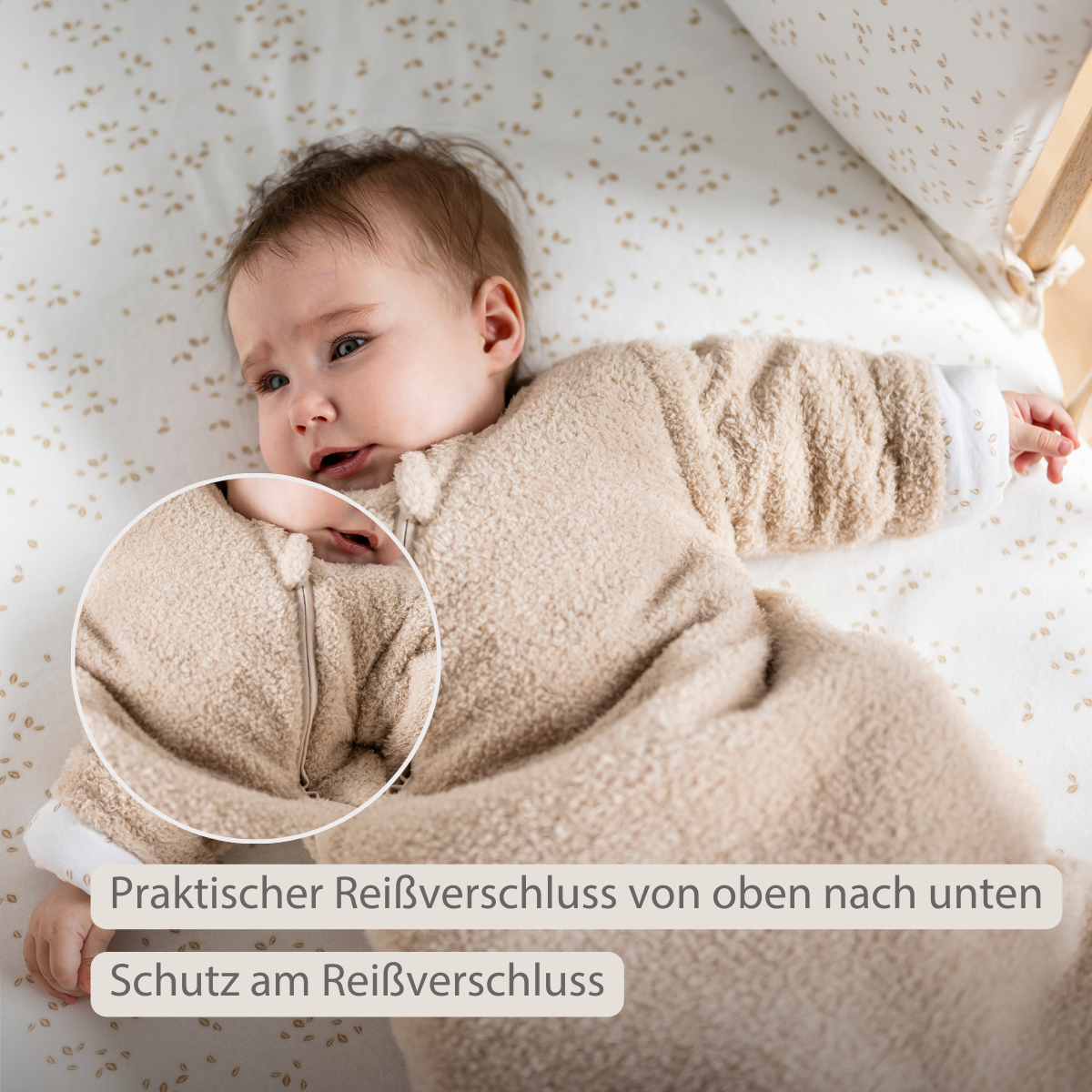 nattou-teddy-schlafsack-beige-70-cm-tog-2-5-mit-rmeln image 3