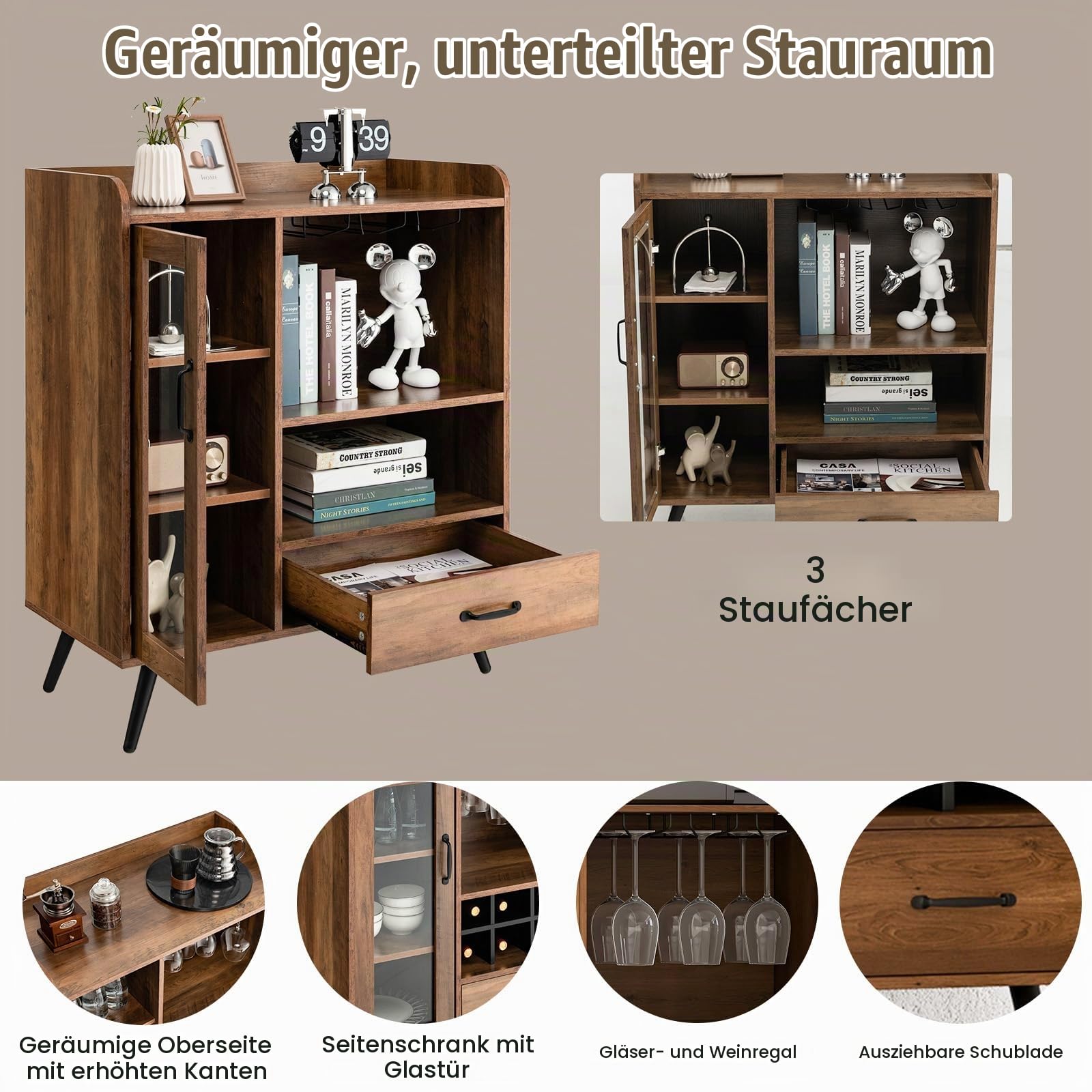 komfotteu-weinschrank-barschrank-vintage-80x40x95-cm-mit-glashaltern image 4