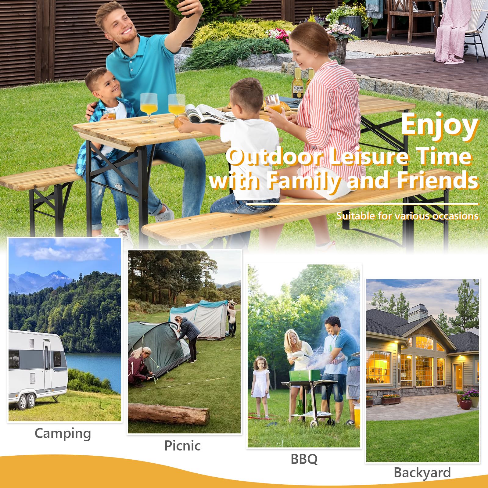 komfotteu-bierzeltgarnitur-klappbar-176x46x76-cm-biertisch-2-bierb-nke-holz image 7