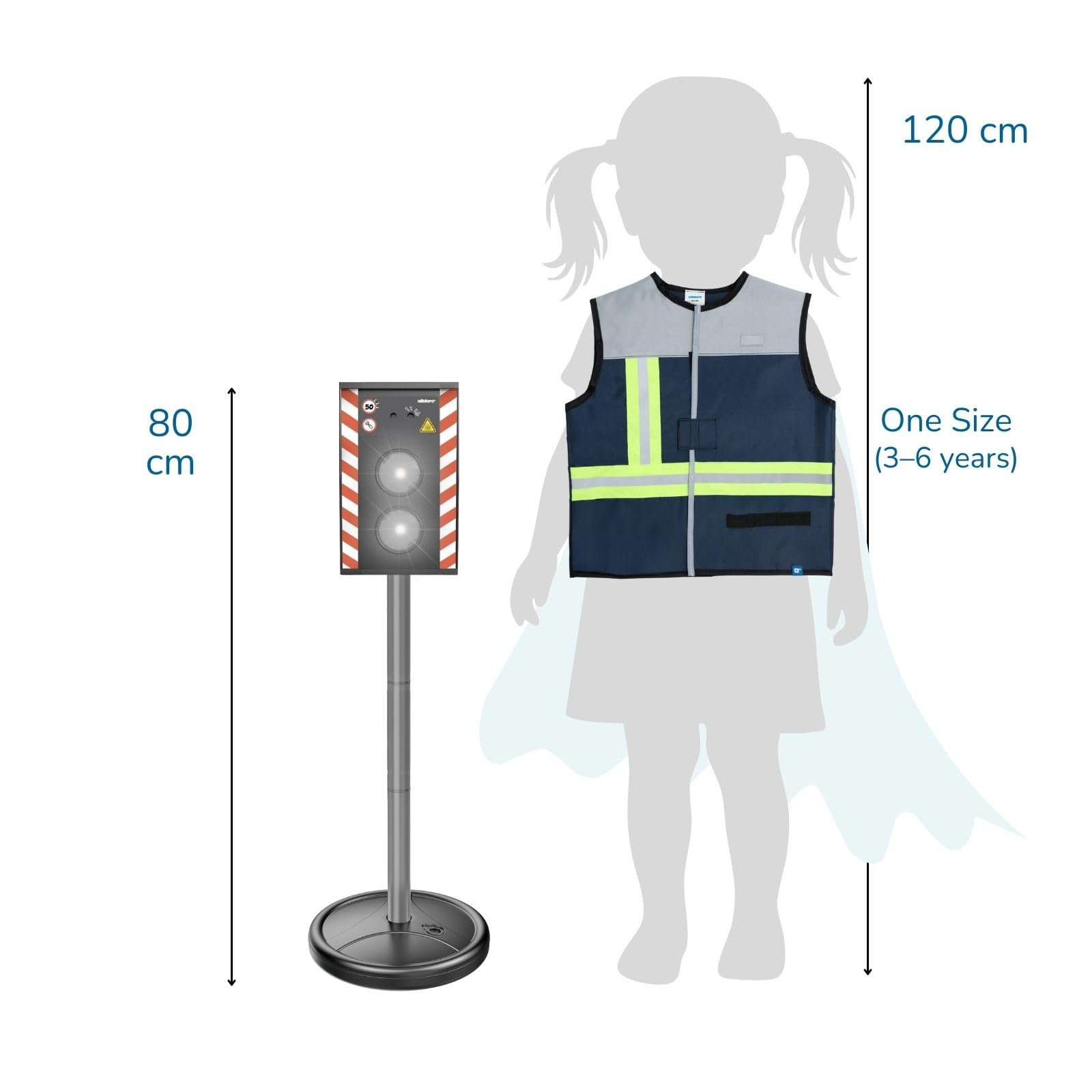 alldoro-polizei-set-mit-verkehrs-blitzer-80-cm-licht-sound image 8