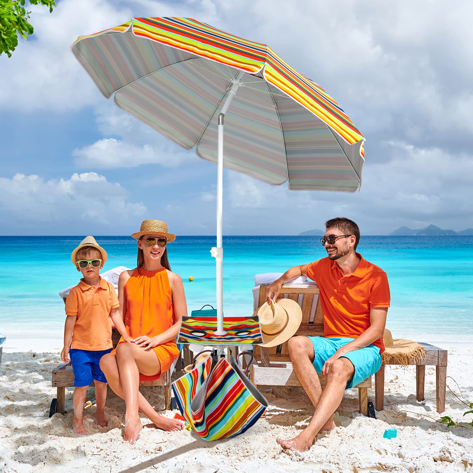komfotteu-sonnenschirm-strand-200-cm-gartenschirm-uv50-h-henverstellbar image 8