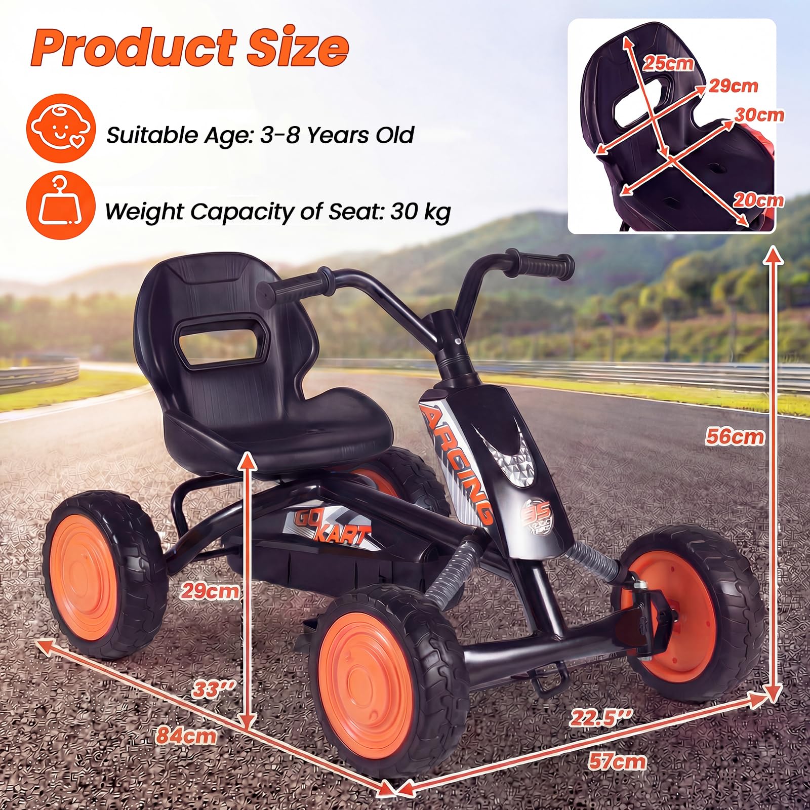 komfotteu-go-kart-f-r-kinder-3-8-jahre-mit-verstellbarem-sitz image 3