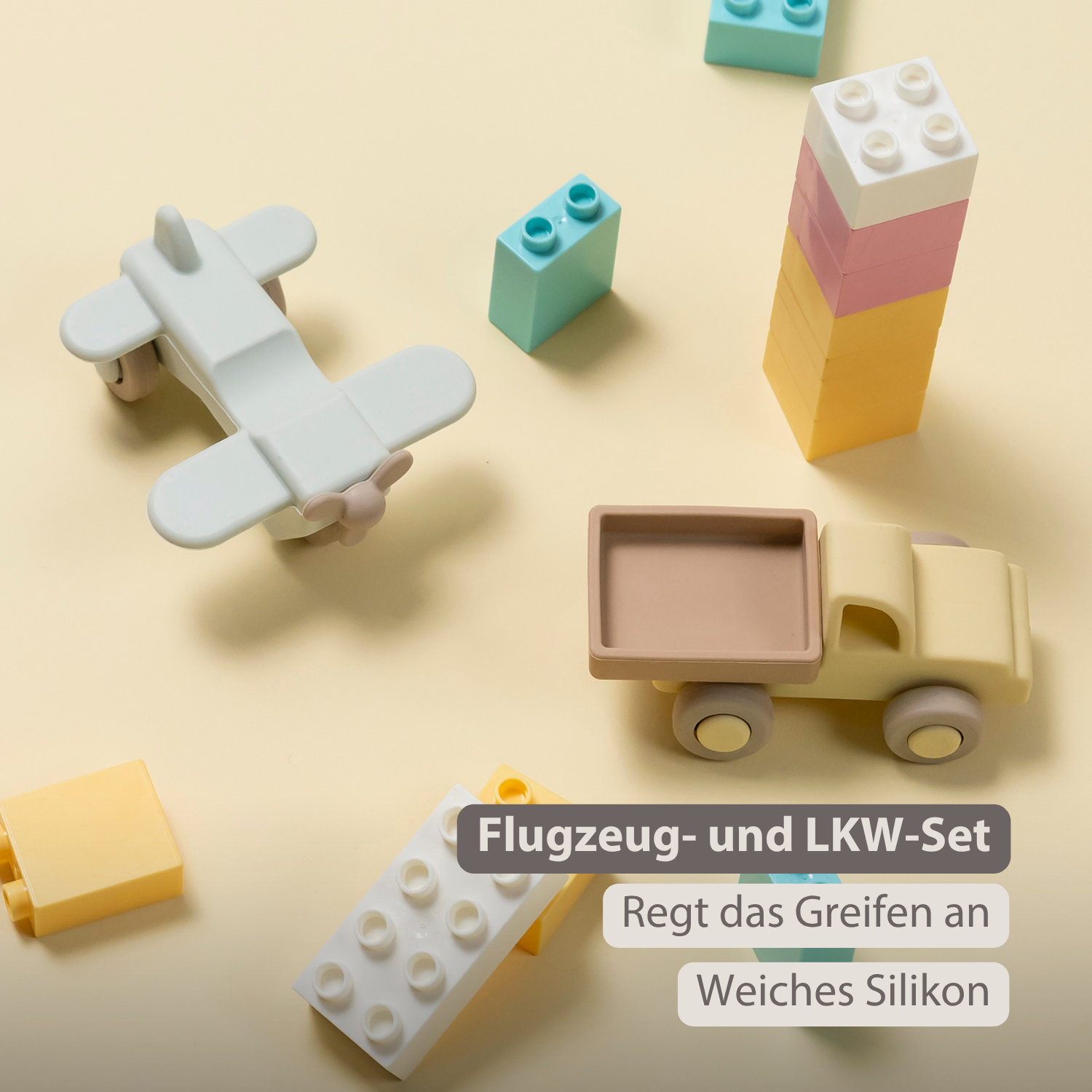 nattou-silikon-lastwagen-und-flugzeug-babyspielzeug-11-cm-mehrfarbig image 2