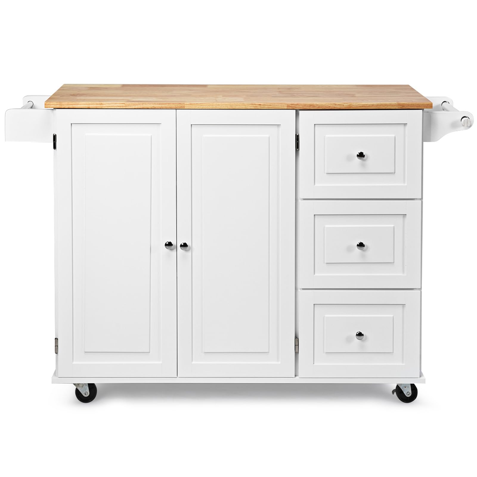 komfotteu-k-cheninsel-mit-arbeitsplatte-k-chenwagen-holz-wei-136x76x91-cm image 8