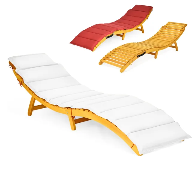 komfotteu-sonnenliege-klappbar-bis-180-kg-holz-liegestuhl-mit-wendekissen-rot-we image 1
