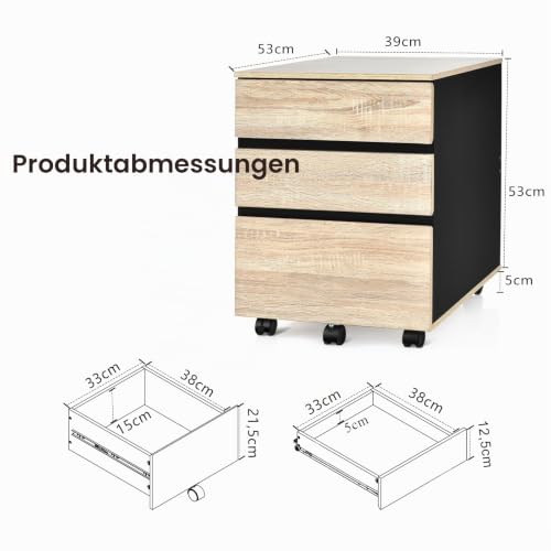 komfotteu-rollcontainer-mit-5-rollen-und-3-schubladen image 8