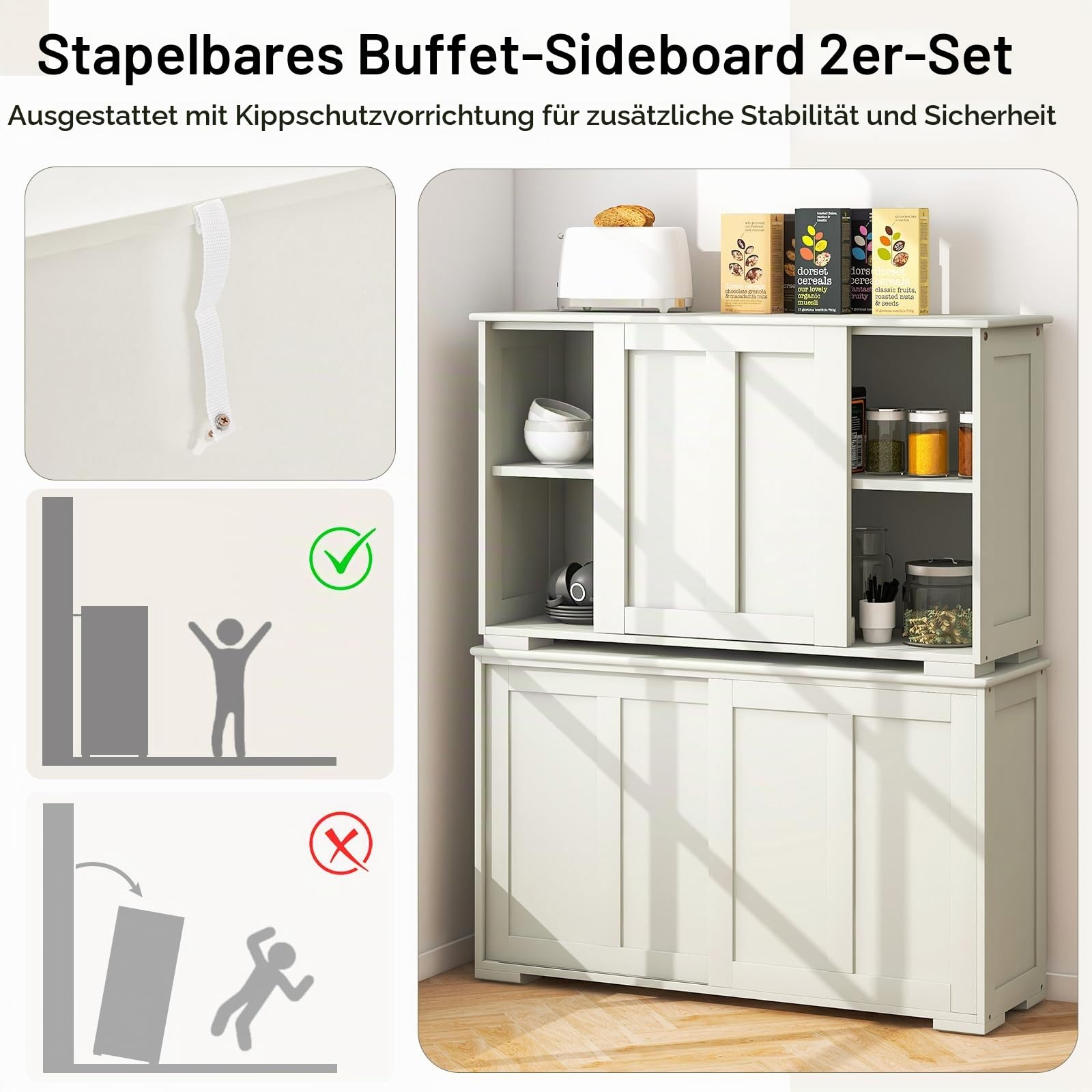 komfotteu-sideboard-beistellschrank-milchig-wei-107x33x60cm image 7