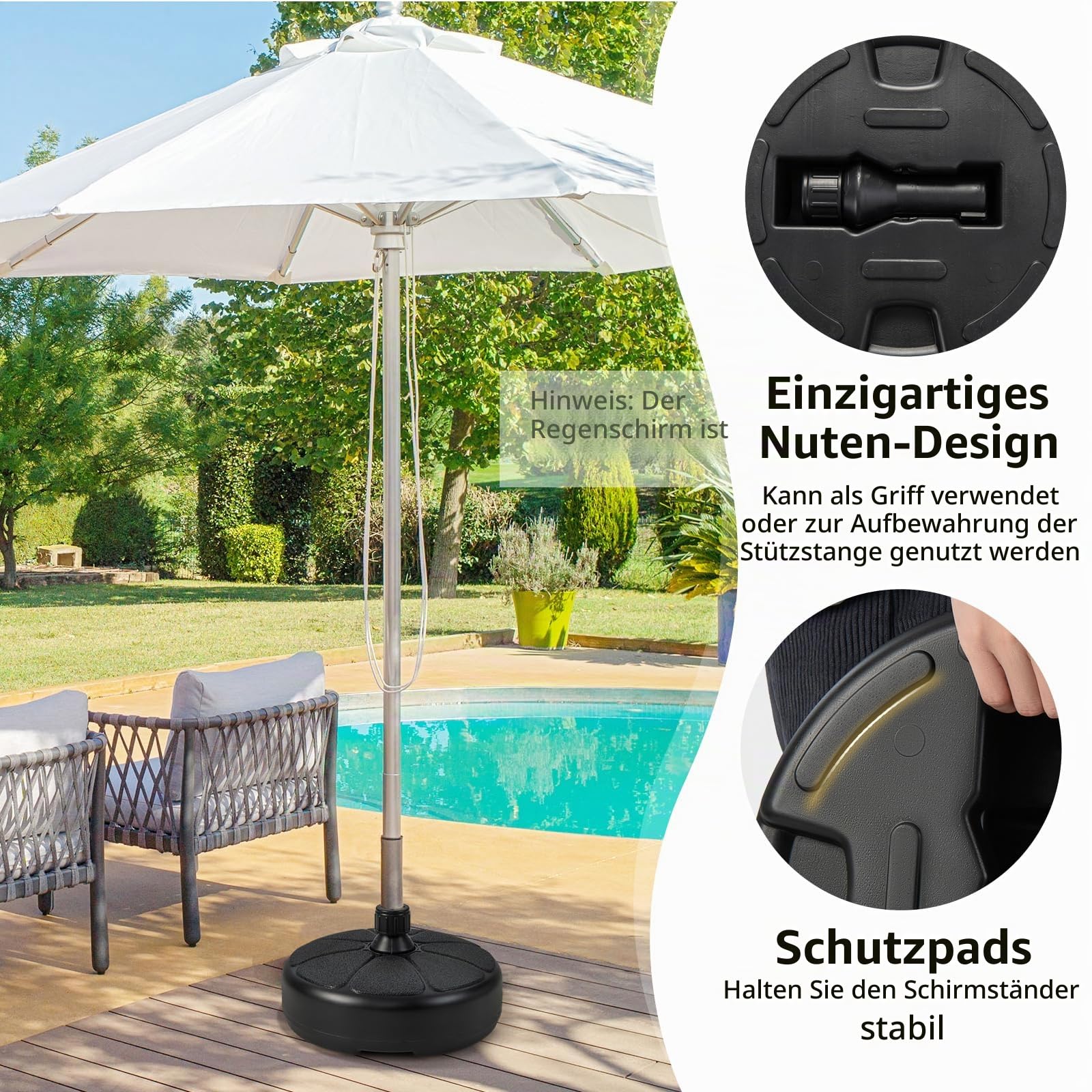komfotteu-sonnenschirmst-nder-bef-llbar-9-5-l-f-r-38-mm-stock image 3