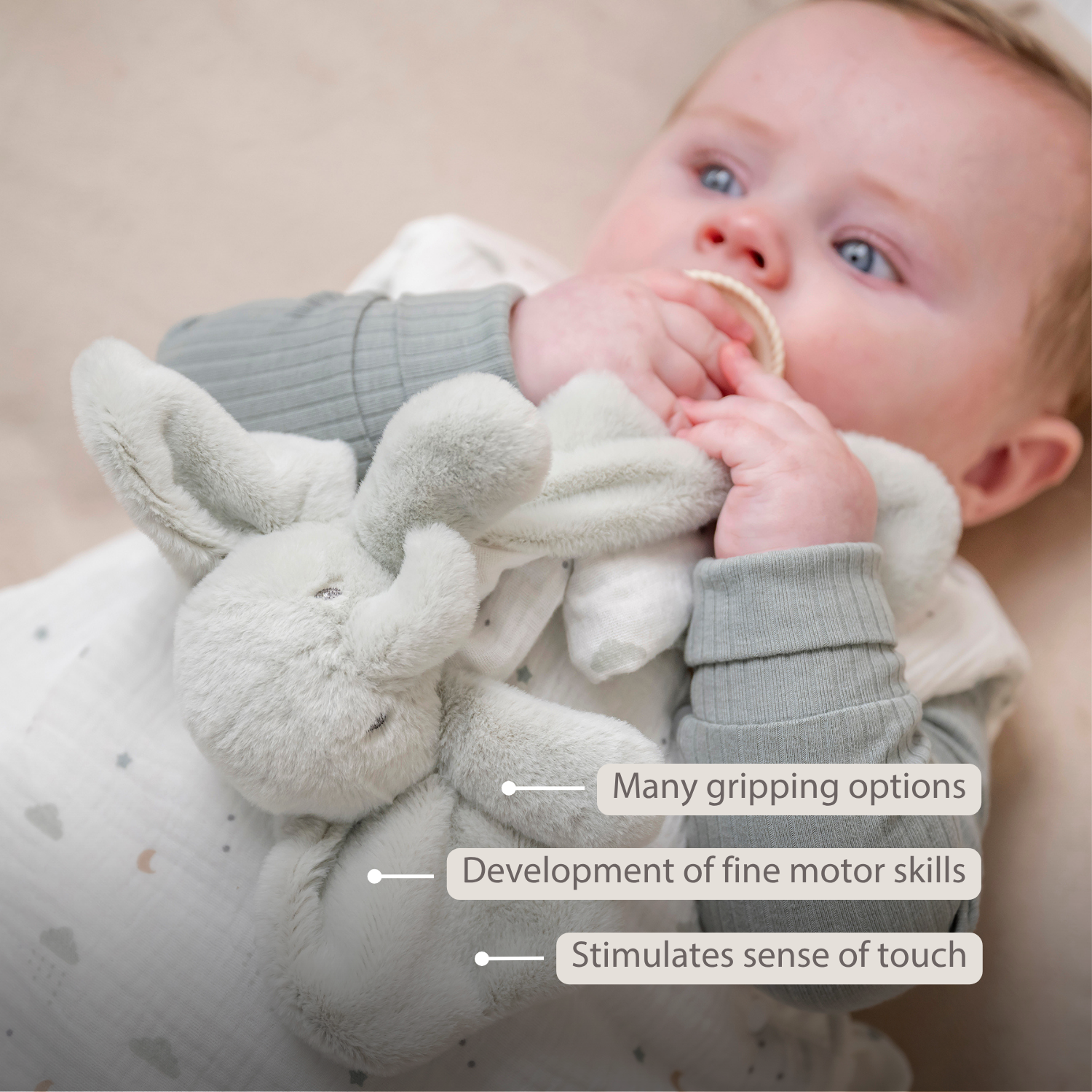 nattou-loulou-mini-kuscheltuch-elefant-25-cm-lindengr-n-ecru-aus-baumwolle image 3