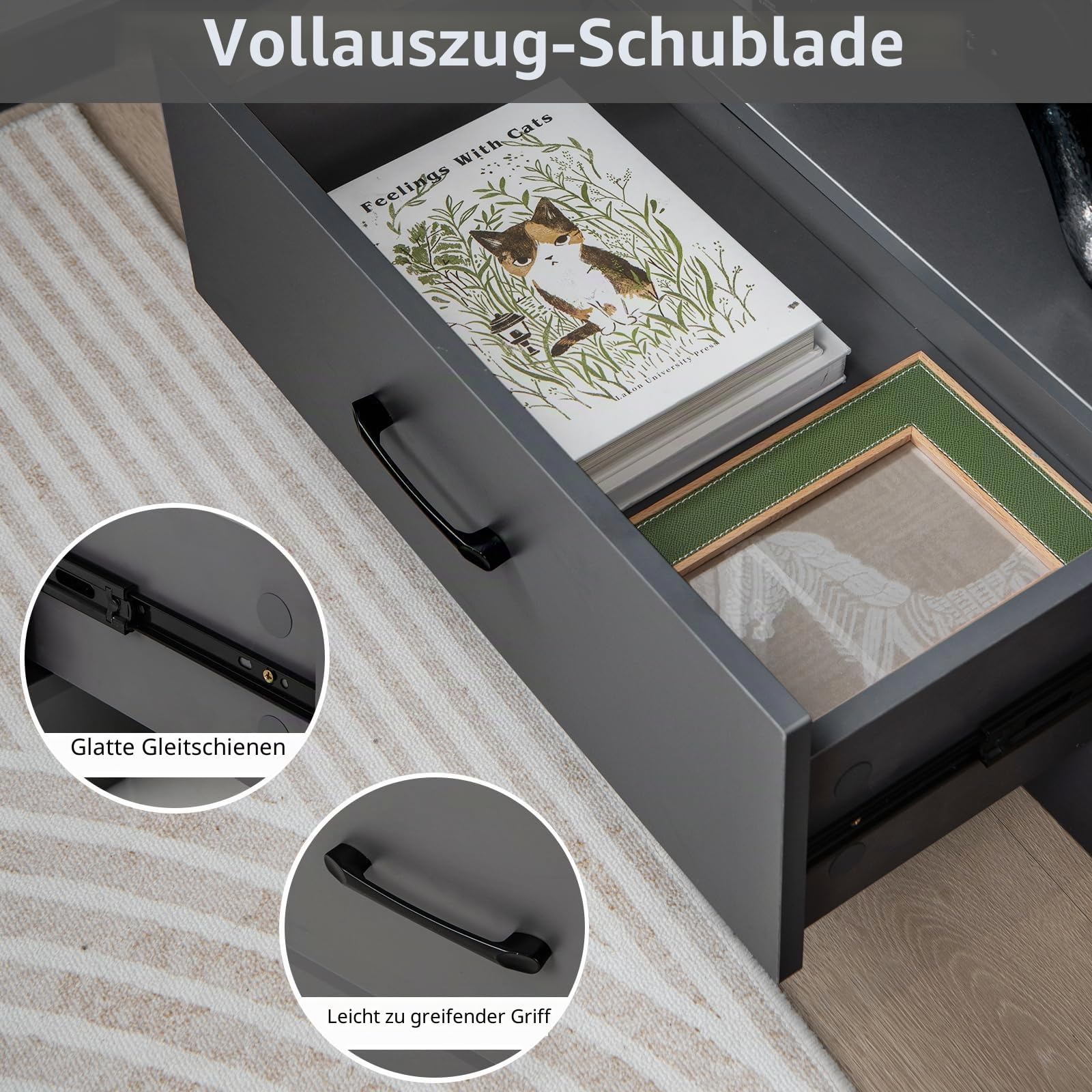 komfotteu-b-cherregal-holz-4-ebenen-120-cm-mit-schublade-grau image 5