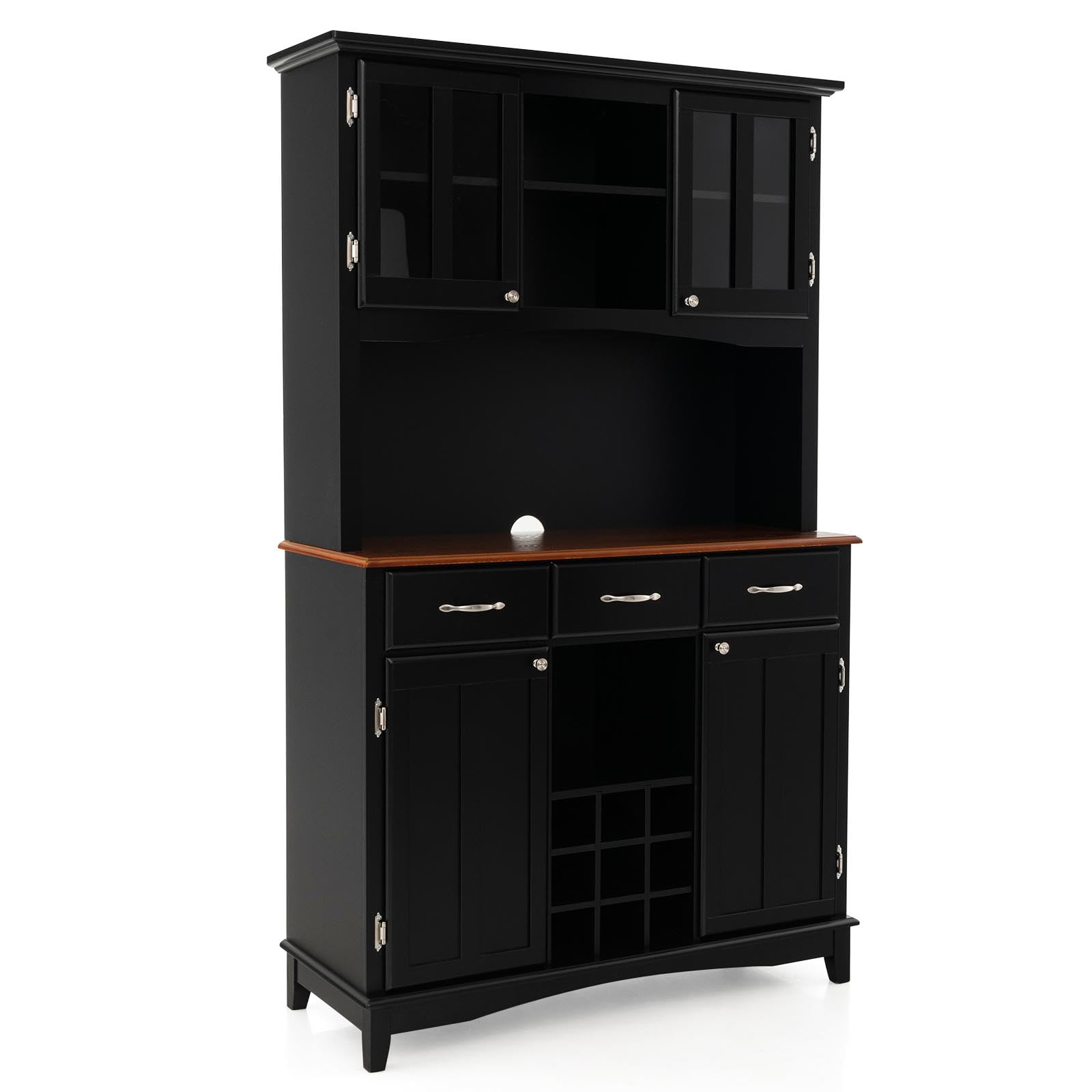 komfotteu-buffetschrank-112x41-5x184-5-cm-wei-mit-weinregal-und-glast-r image 8