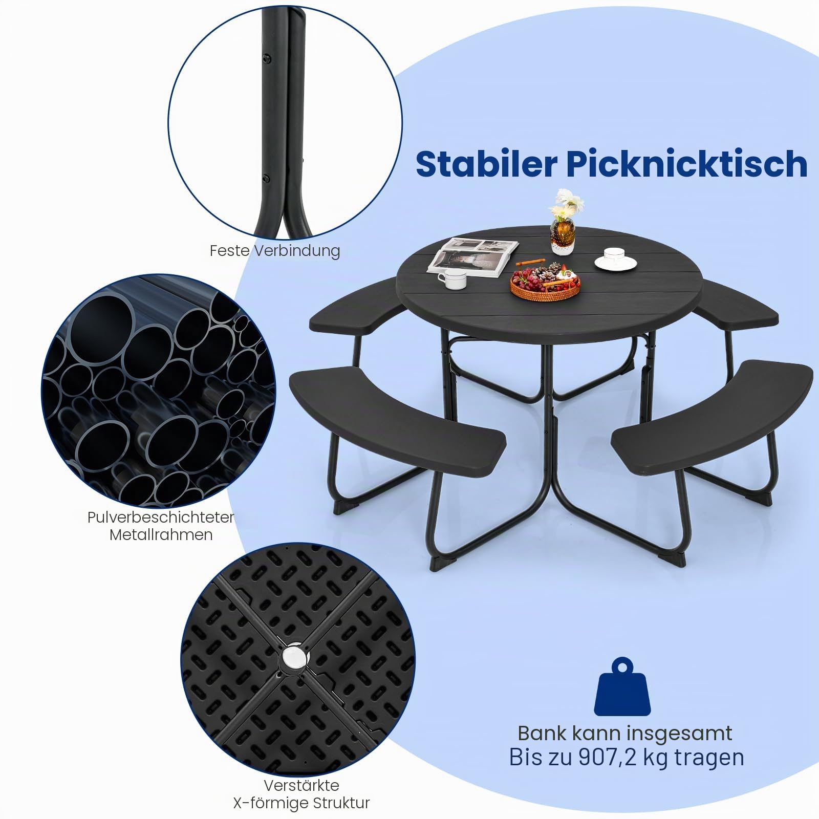 komfotteu-bierzeltgarnitur-schwarz-f-r-8-personen-mit-rundtisch-und-4-b-nken image 6