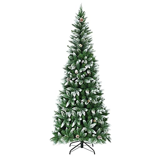 komfotteu-k-nstlicher-weihnachtsbaum-220-cm-mit-schnee-gr-n image 8