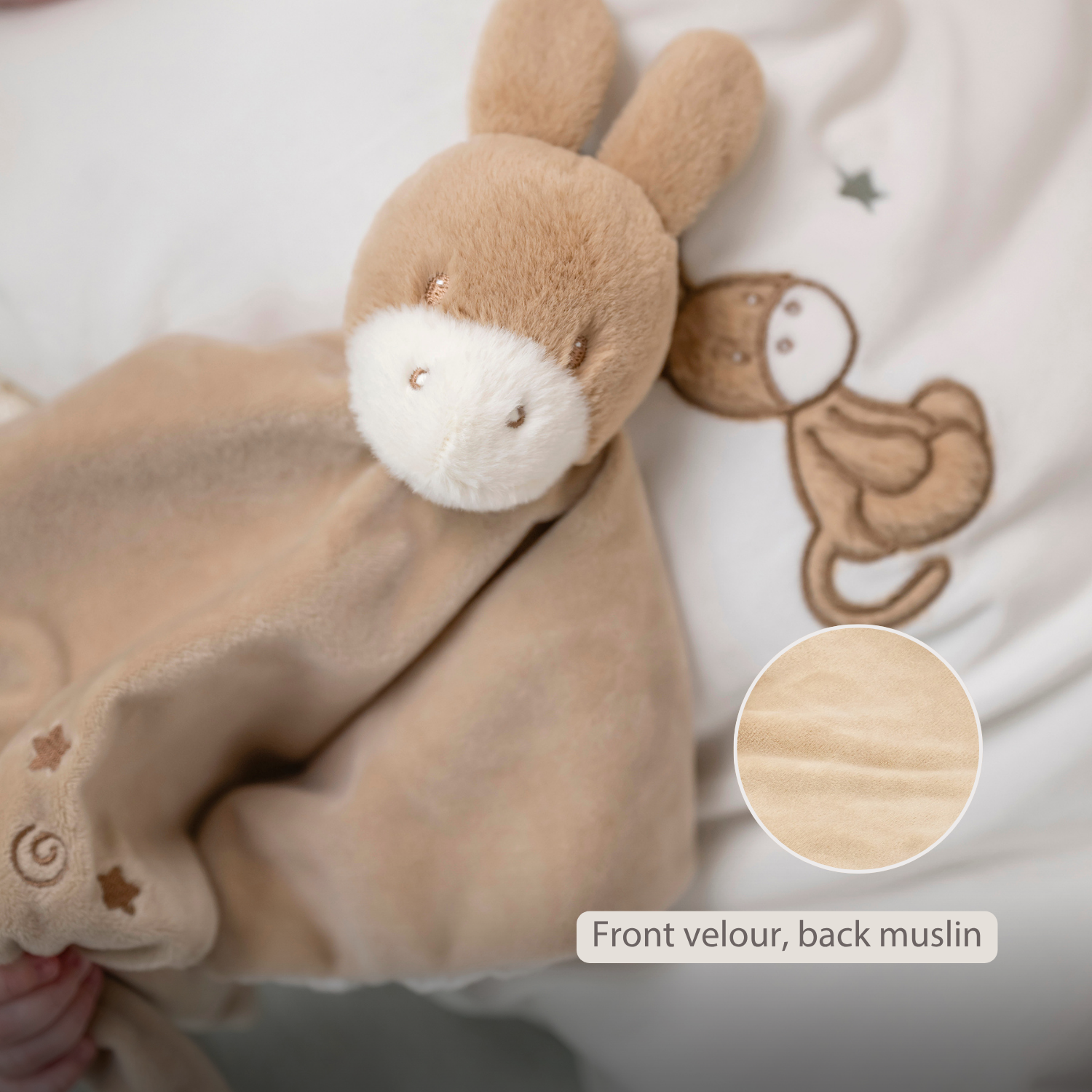 nattou-loulou-kuscheltuch-esel-28-x-28-cm-karamell image 5