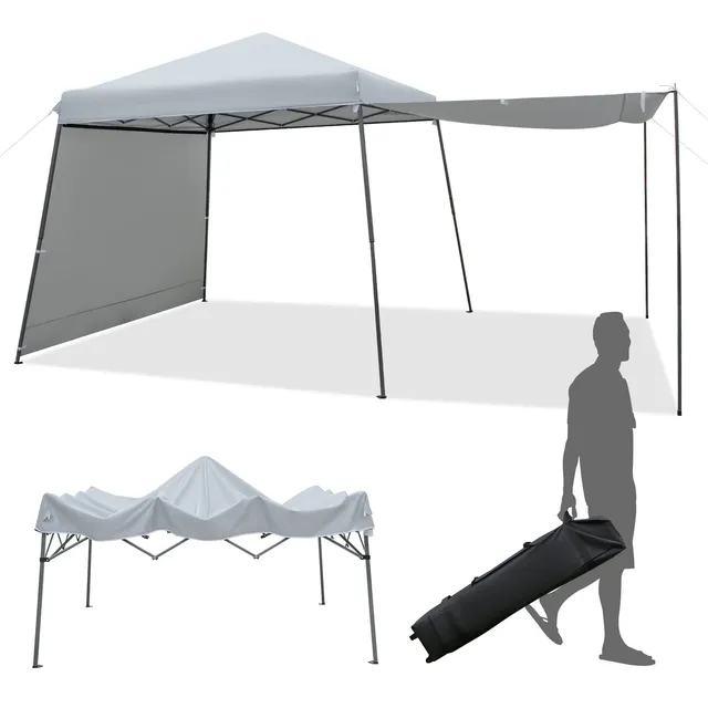 komfotteu-faltpavillon-3x4-8-m-mit-2-markisen-pop-up-partyzelt-wasserdicht image 1