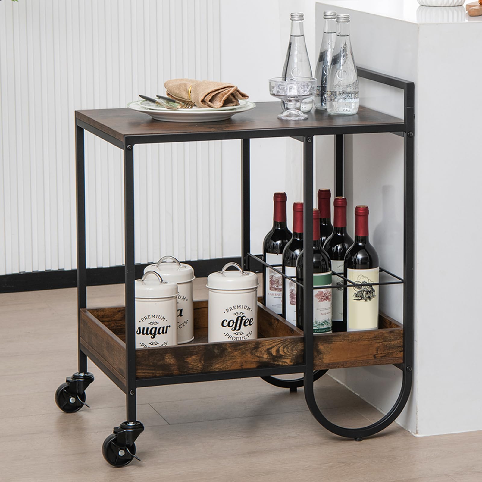 komfotteu-barwagen-aus-metall-und-holz-mit-rollen-servierwagen image 7