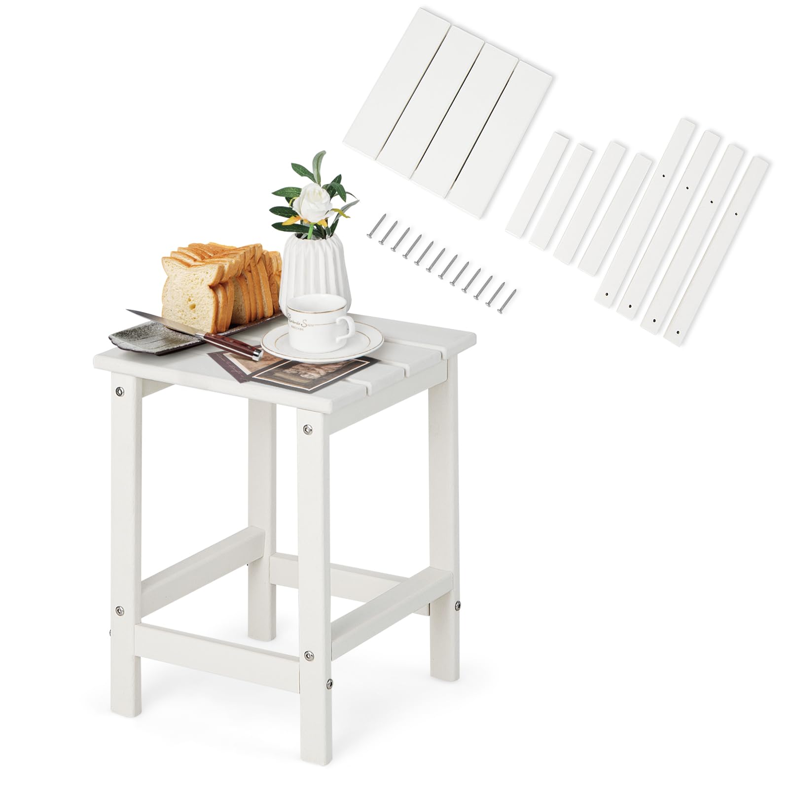 komfotteu-gartentisch-klein-rund-grau-hdpe-beistelltisch-wetterfest-bis-150-kg image 8