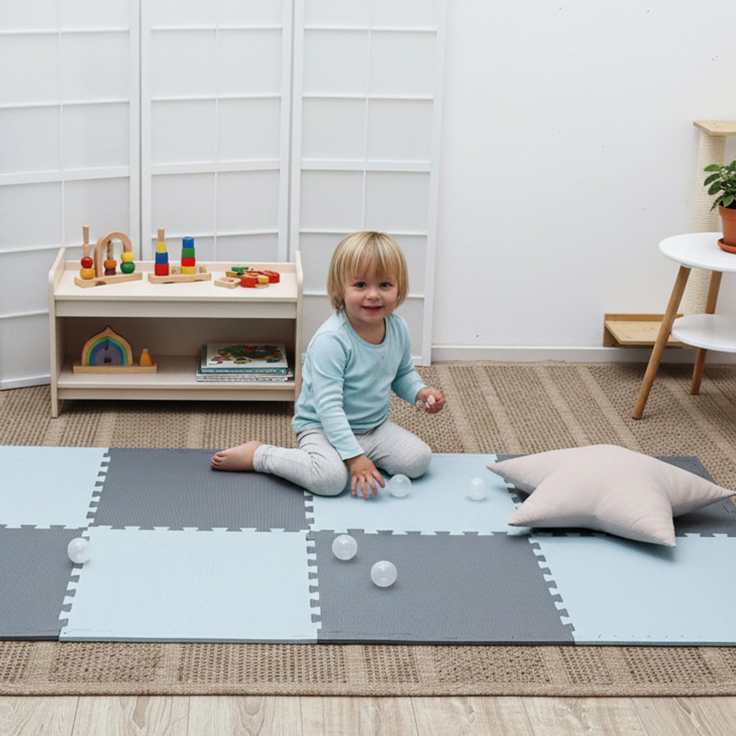 littletom-spielmatte-baby-puzzlematte-8x50x50cm-200x100cm-grau-blau image 7