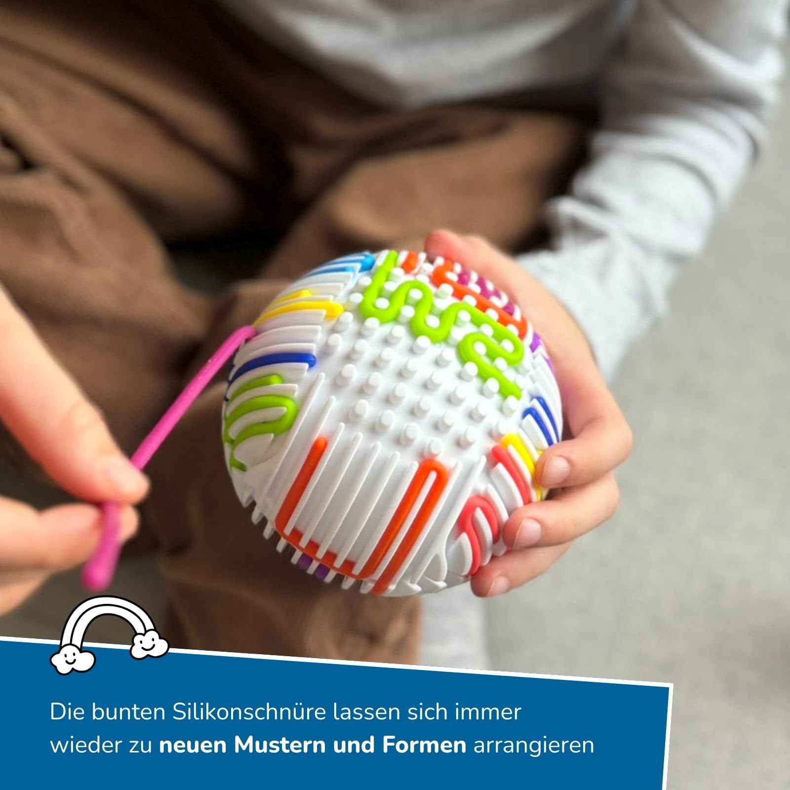 alldoro-fidget-sensorik-ball-11-cm-mit-16-schn-ren image 3