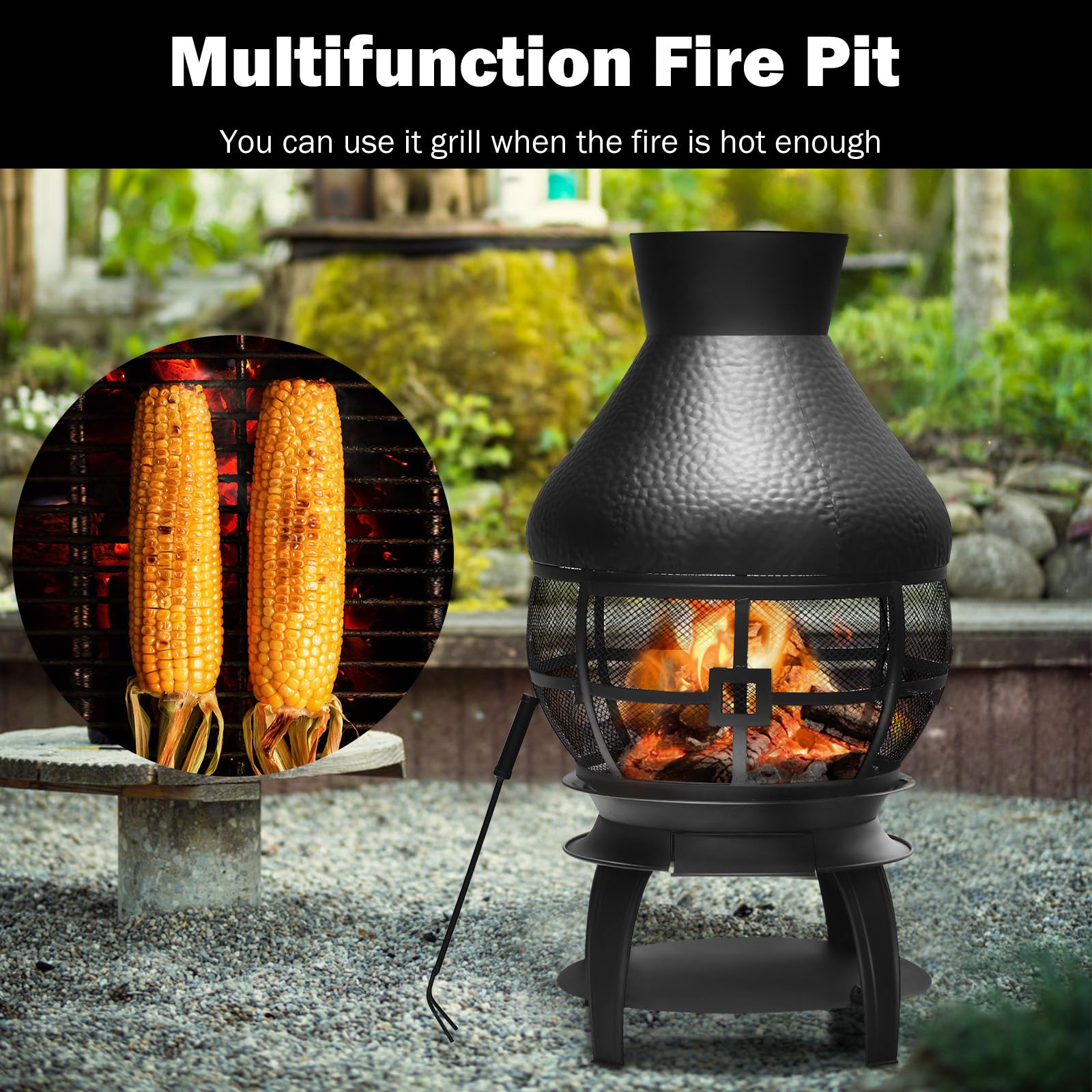 komfotteu-feuerkorb-110-cm-hoch-mit-funkenschutz-grillrost-und-schutzh-lle image 6